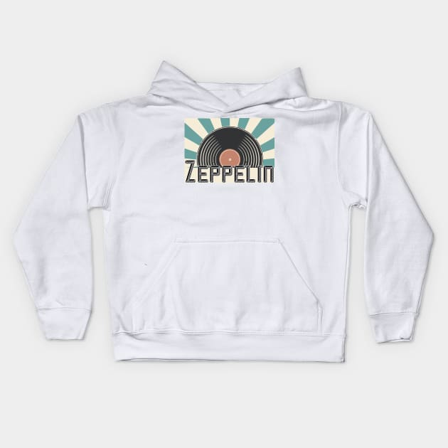 Retro band Zepplin and Classic Kids Hoodie by jargony